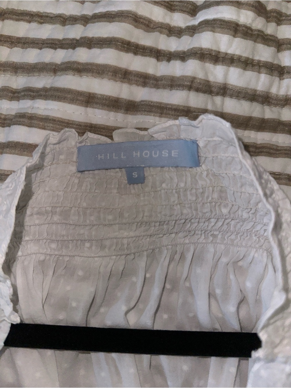 Hill House White Off-Shoulder Swiss Dot Maxi Dress - Picture 5 of 5